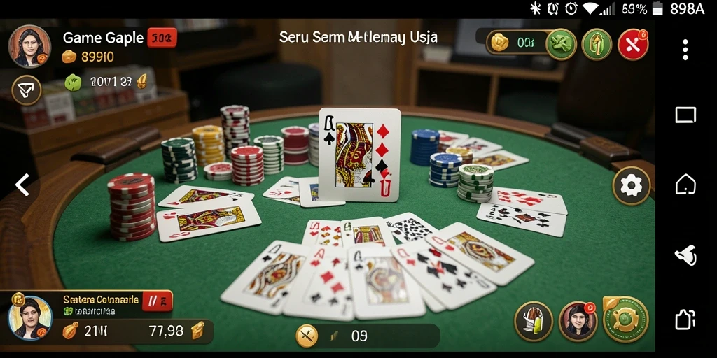 Tangkapan layar gameplay Gaple yang menarik dan penuh warna.