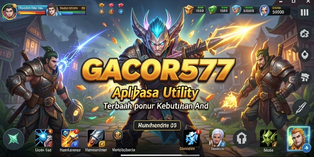 Tangkapan layar utama GACOR577 menunjukkan antarmuka aplikasi yang intuitif.