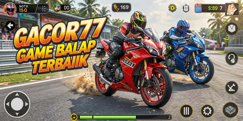 Gameplay GACOR77 yang seru dan menarik saat balapan motor.