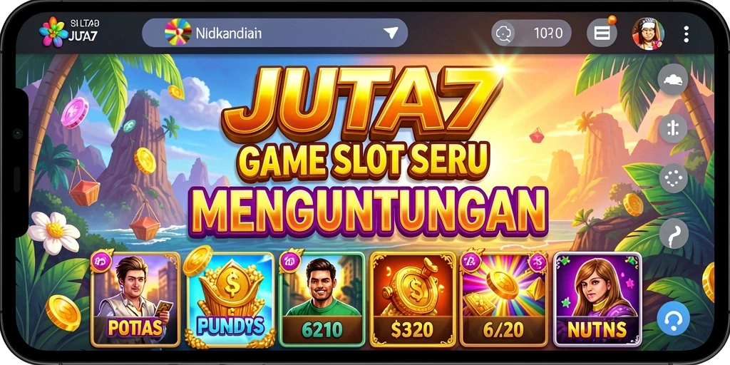Menampilkan gameplay menarik dan fitur bonus game Slot JUTA7.