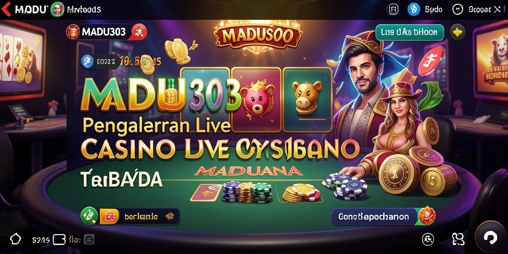 Tampilan permainan Live Casino yang menegangkan dari MADU303.