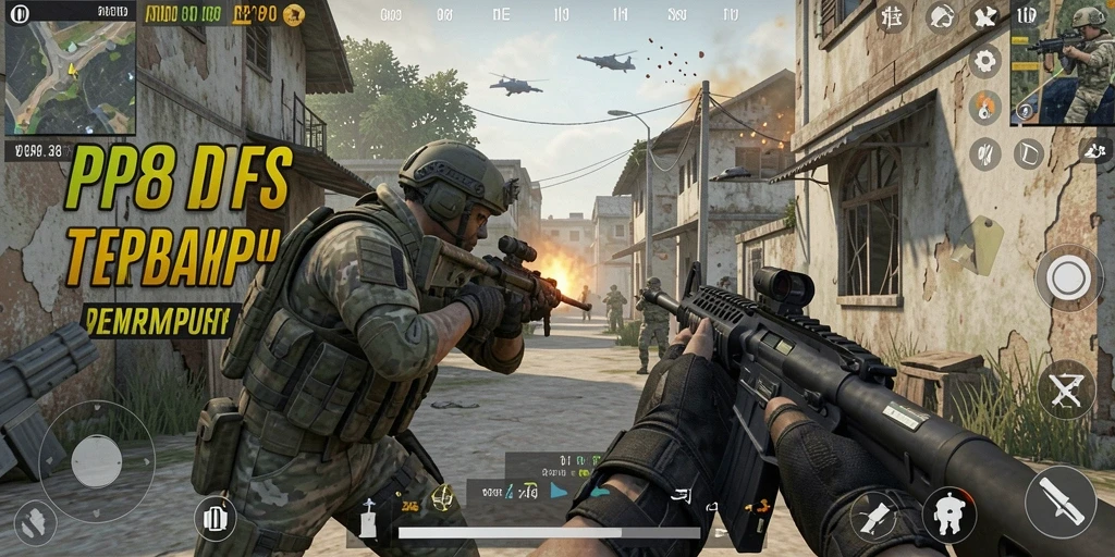 Screenshot dari gameplay PP88 yang menggambarkan aksi seru FPS.